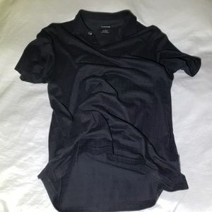 VAN HEUSEN black check pattern polo - super light